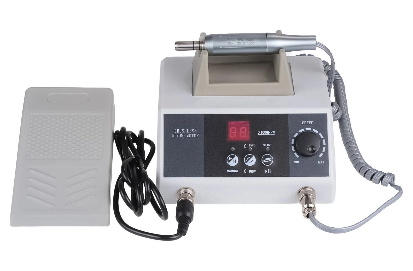 Dental Lab Polishing Grinder with 50KRPM E-Type Brushless Micromotor